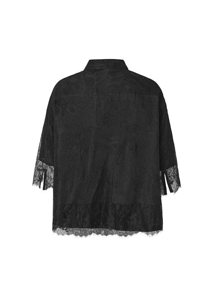 Rabens Saloner - Barbara Laced Multi Layer Shirt, Black