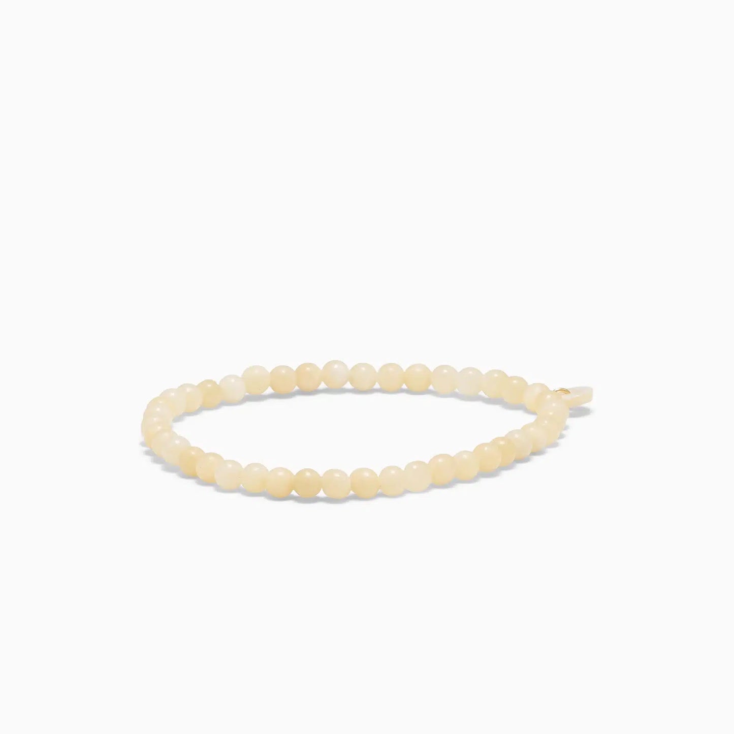 Soï - Petite Gul Jade Stretch Armbånd