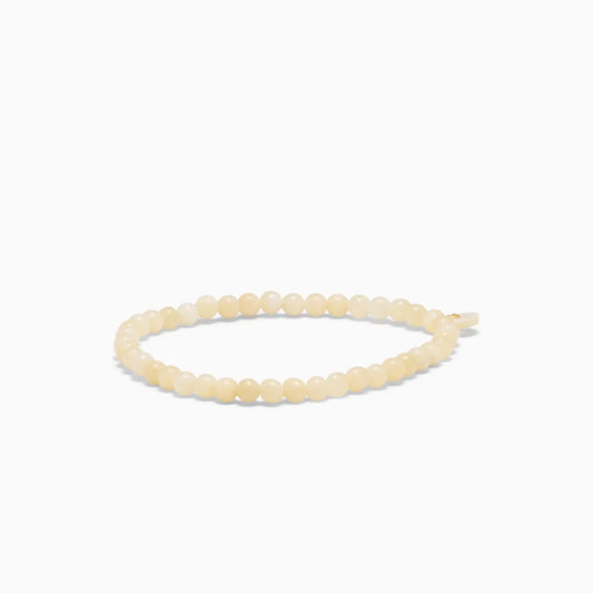 Soï - Petite Gul Jade Stretch Armbånd