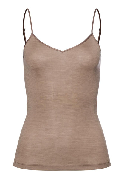 Hanro - Spaghetti Top Wool/Silk, Taupe