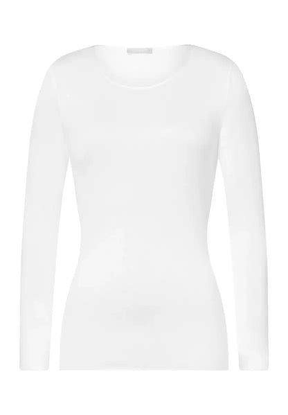 Hanro - Long Sleeve Shirt Cotton, White