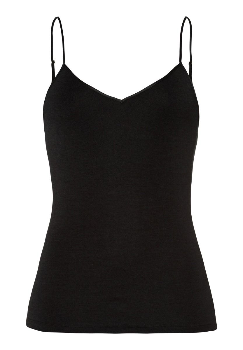 Hanro - Spaghetti Top Wool/Silk, Black