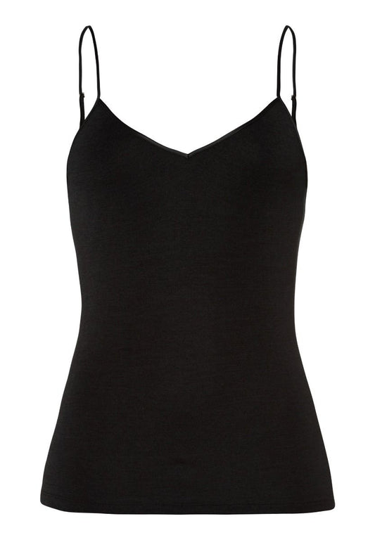 Hanro - Spaghetti Top Wool/Silk, Black
