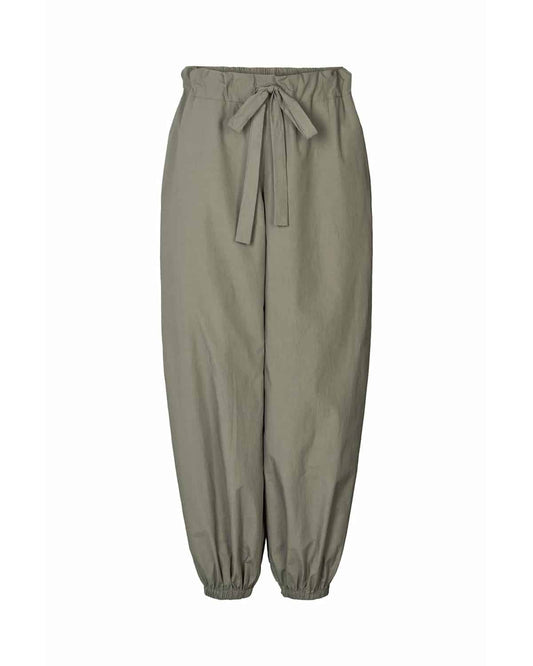 Rabens Saloner - Iridi Poplin Gathered Pants, Asphalt