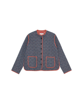 Habiba - Campanula Quilted China Jacket, Indigo