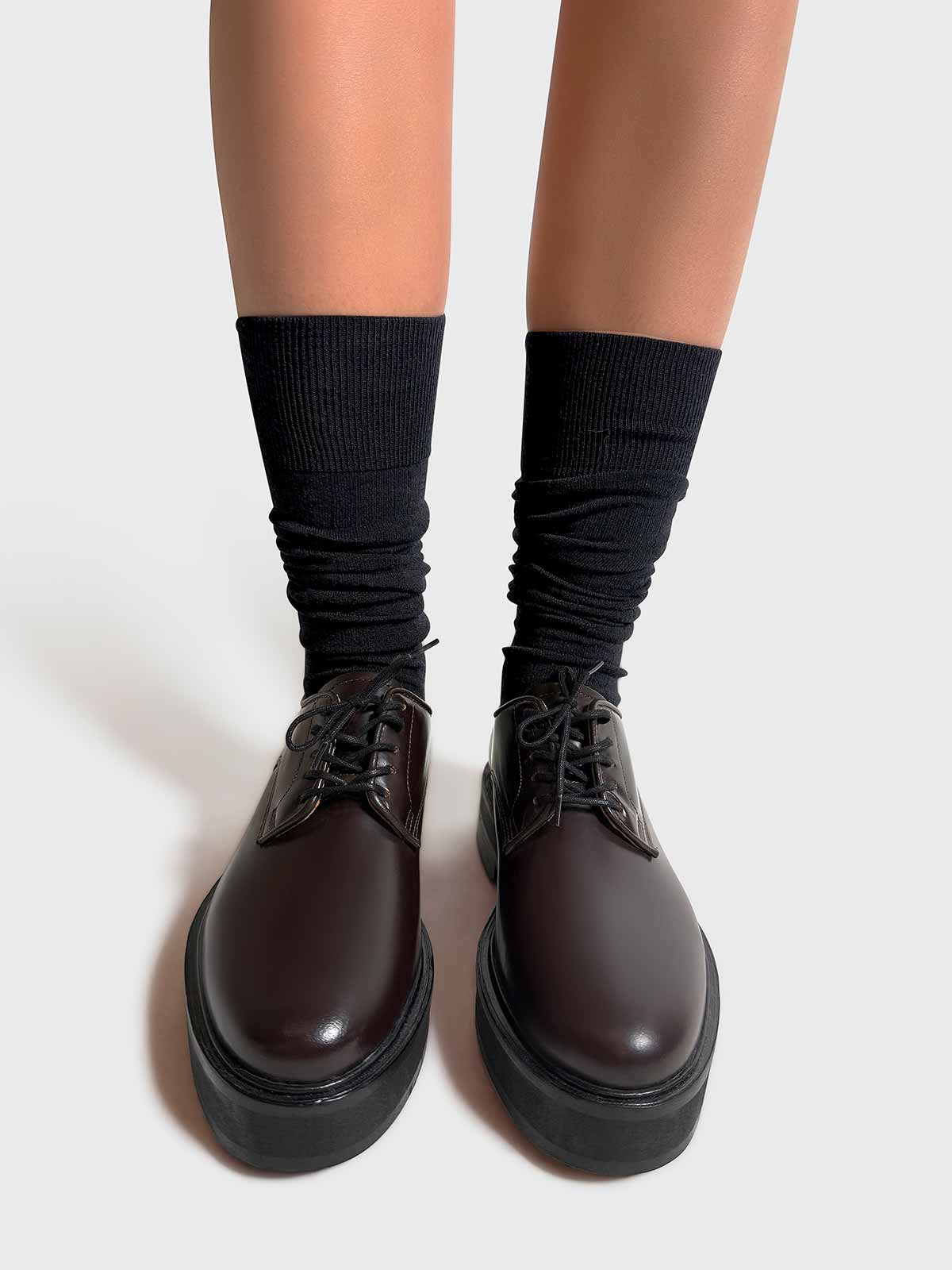 Mrs. Hosiery - Mrs Merino Knee-High, Black