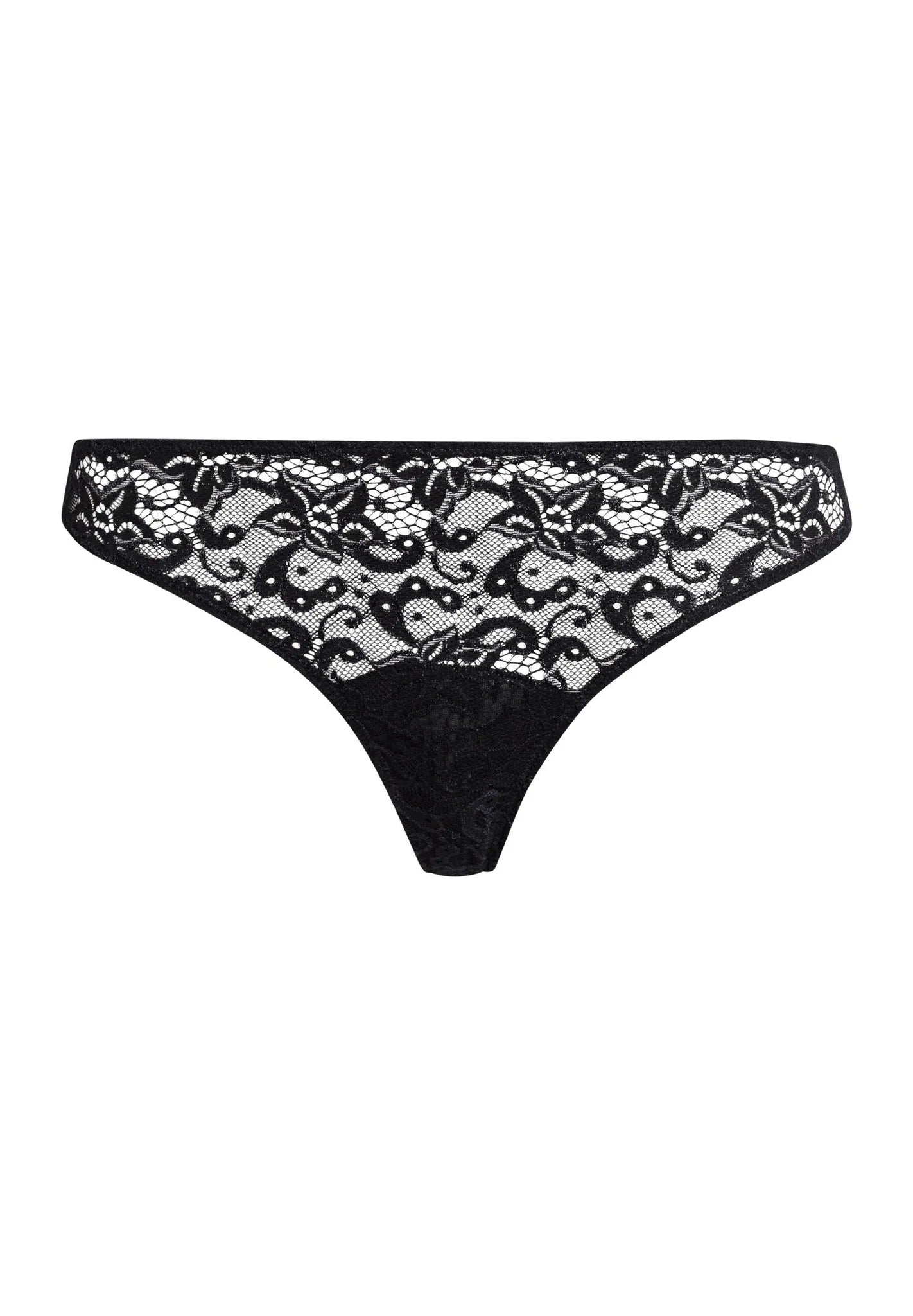 Hanro - Moments Elegant French Lace Thong, Black