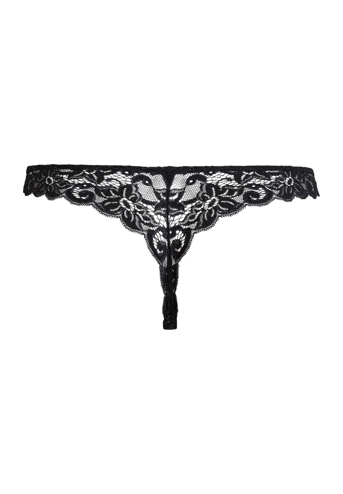 Hanro - Moments Elegant French Lace Thong, Black