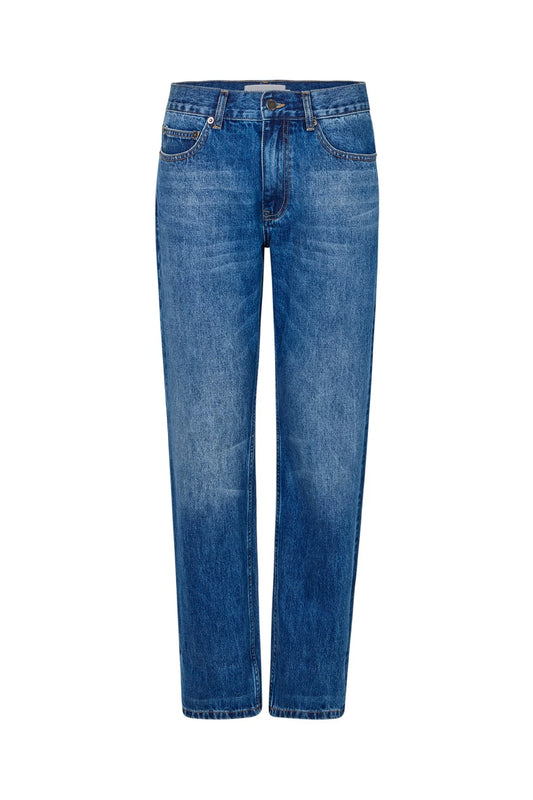 Rabens Saloner - Lorelei Denim Loose Fit Pants, Dark Indigo