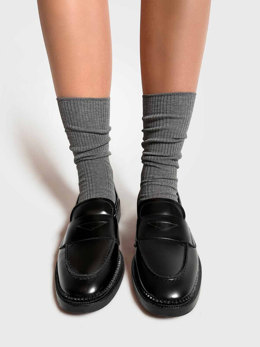 Mrs. Hosiery - Supreme Sock, Dark Grey