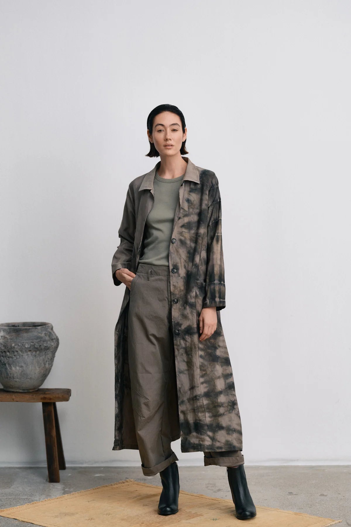 Rabens Saloner - October Ultility Shaped Pants, Asphalt