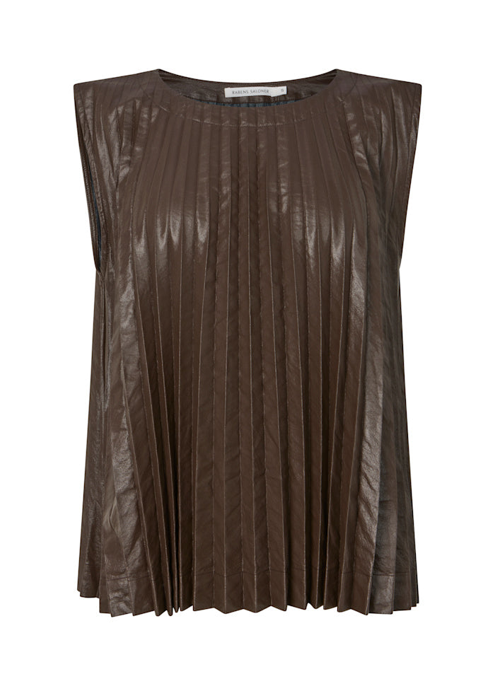 Rabens Saloner - Sinem Pleats Top, French Toast
