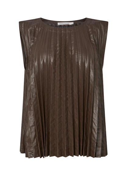 Rabens Saloner - Sinem Pleats Top, French Toast