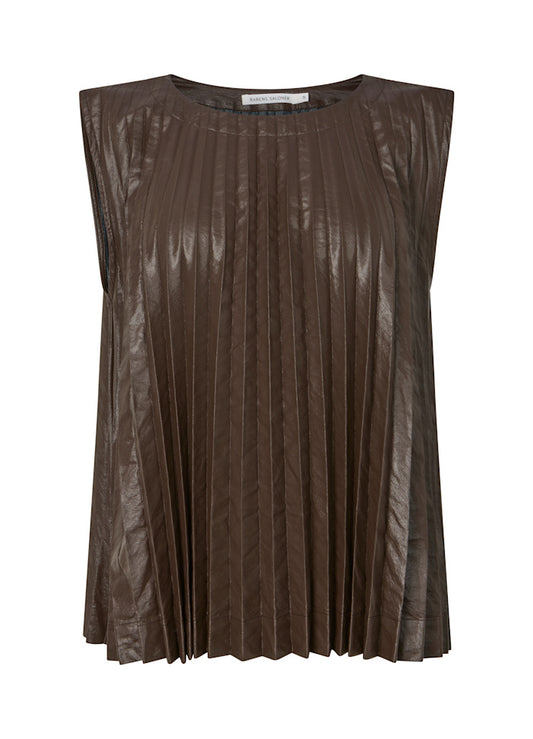 Rabens Saloner - Sinem Pleats Top, French Toast