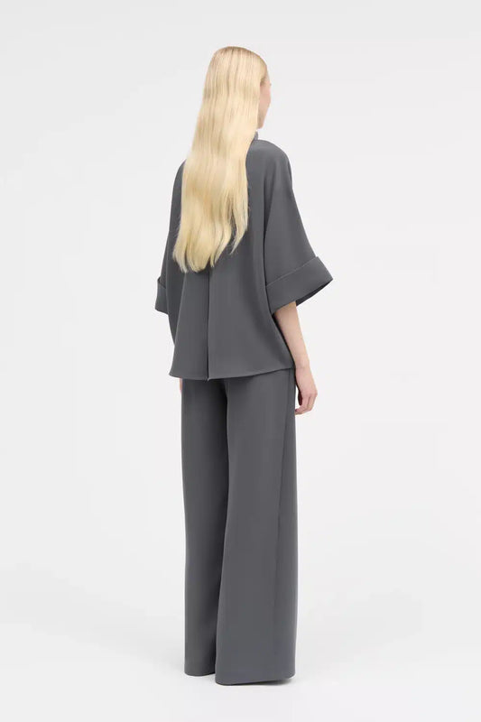 MKDT Studio - Palmira Crepe Georgette Pants, Anthracit