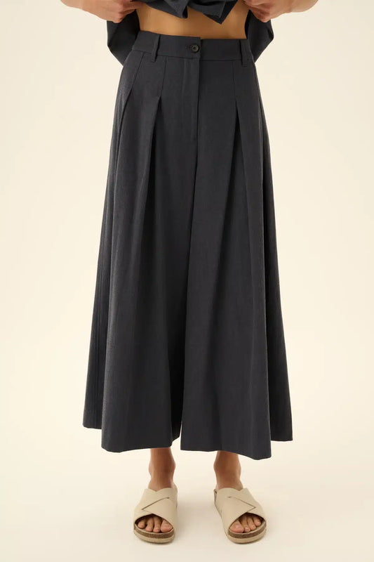 Rue De Tokyo - Perle Tailoring Pants, Dark Grey
