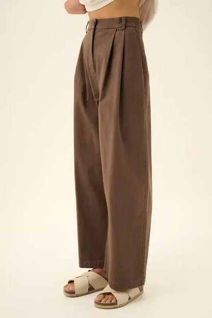 Rue De Tokyo - Prudie Twill Pants, Malt Brown