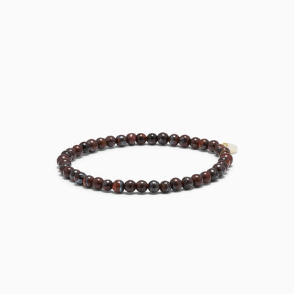Soï - Petite Red Tiger Eye Stretch Armbånd