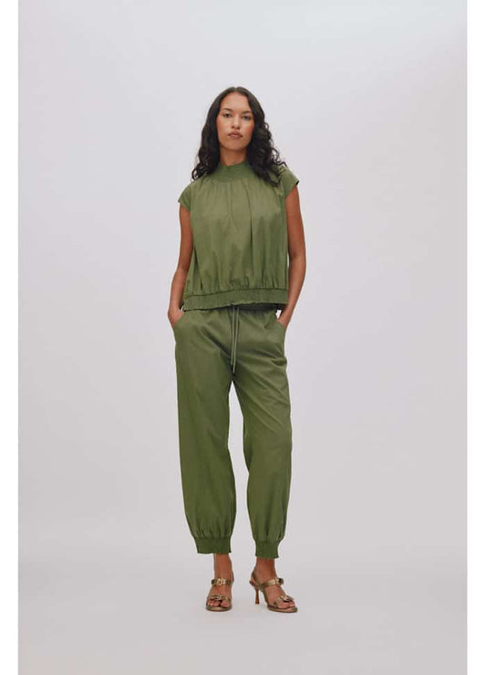 Rabens Saloner - Dori Papery Shirring Top, Shadow