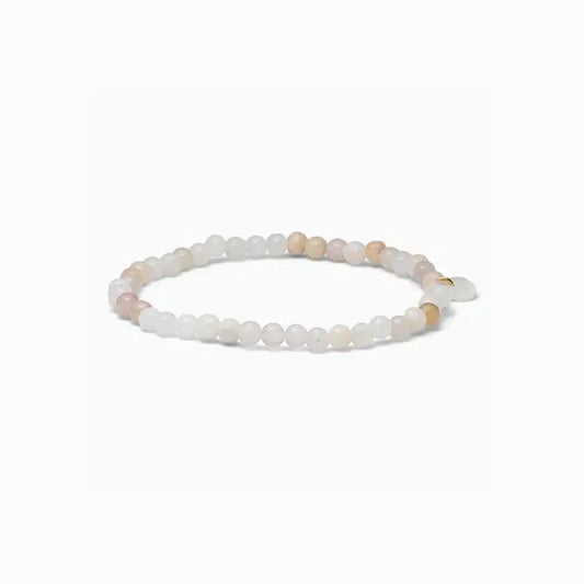 Soï - Petite Rosa Jade Stretch Armbånd