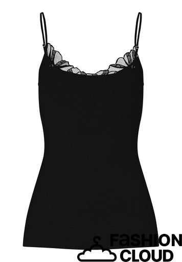 Hanro - Rosaria Spaghetti Top, Black