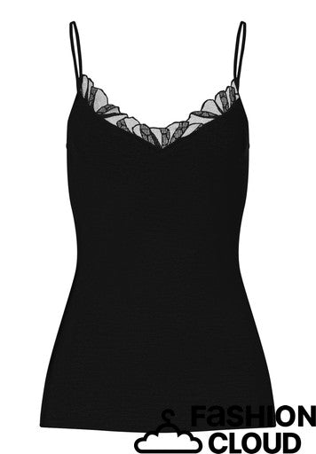 Hanro - Rosaria Spaghetti Top, Black