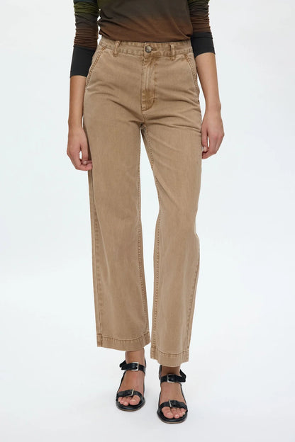 Rabens Saloner - Sabina Canvas Pants, Washed Tobacco