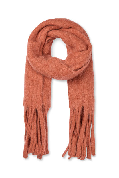Rabens Saloner - Emillia Fluffy Knit Scarf, Redwood