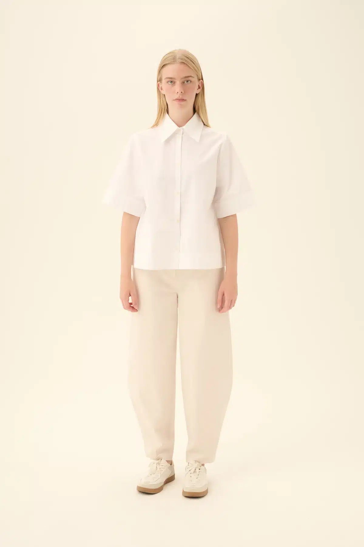 Rue De Tokyo - Seren GMTD Poplin Skjorte, White
