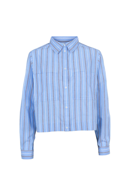 Basic Apparel - Siba Shirt, Frozen Fjord/Bright White/Sky Capitain