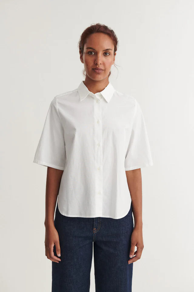 Basic Apparel - Silje SS Shirt, Bright White