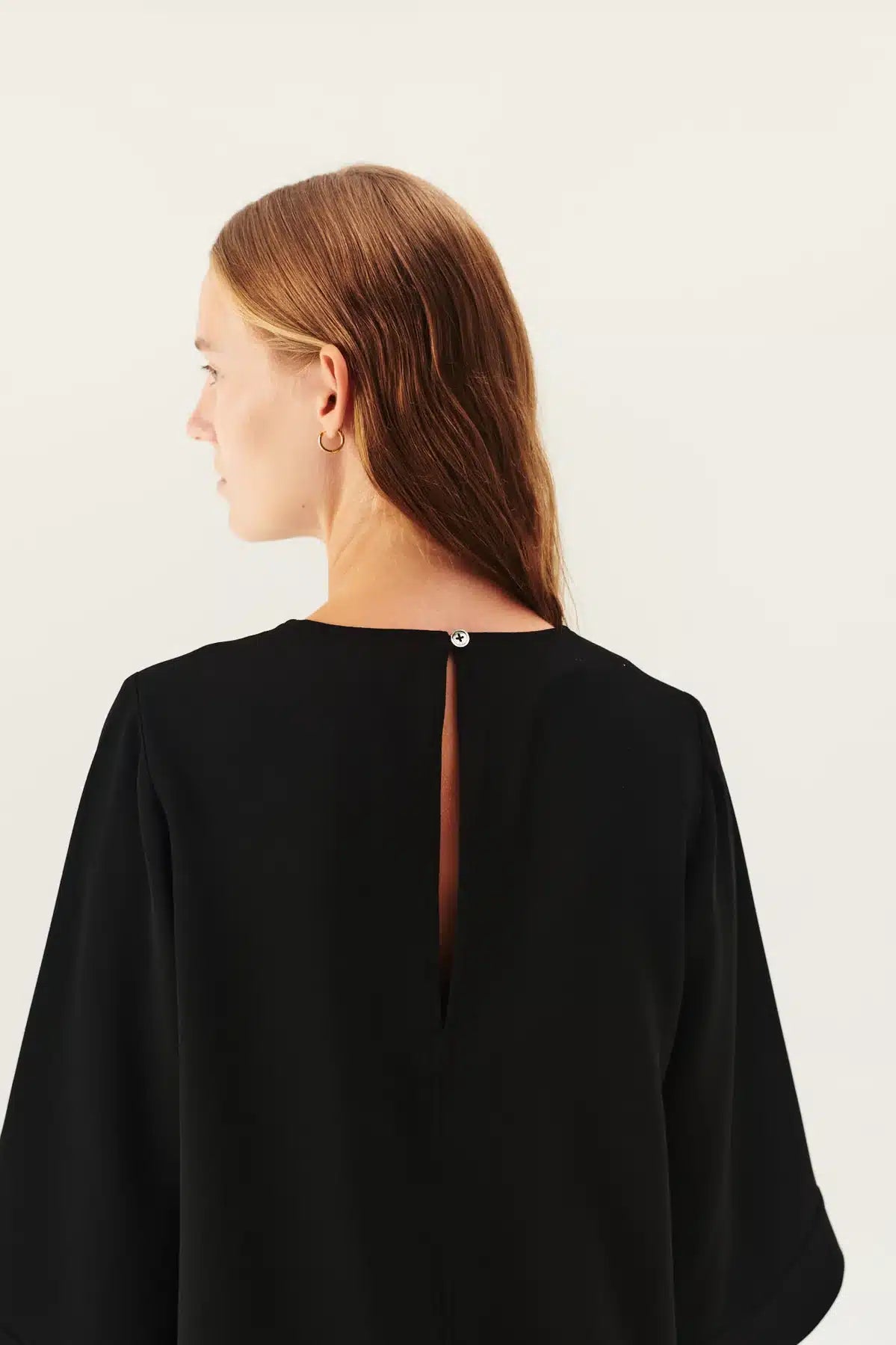 Rue De Tokyo - Simako Recycled Heavy Crepe Blouse, Black