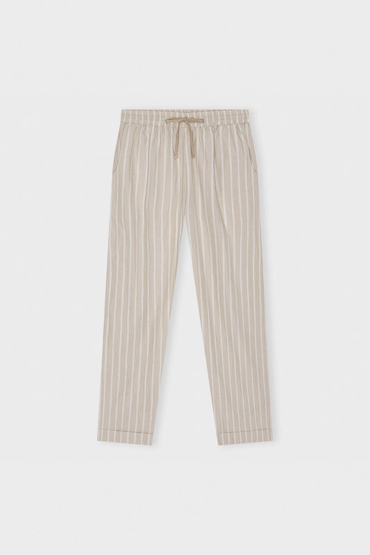 Care by me - Laura Pants Casual, Sand/Pure White Stripe