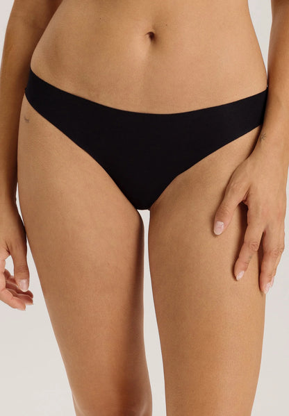 Hanro - Invisible Cotton Thong, Black