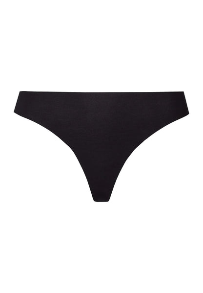 Hanro - Invisible Cotton Thong, Black