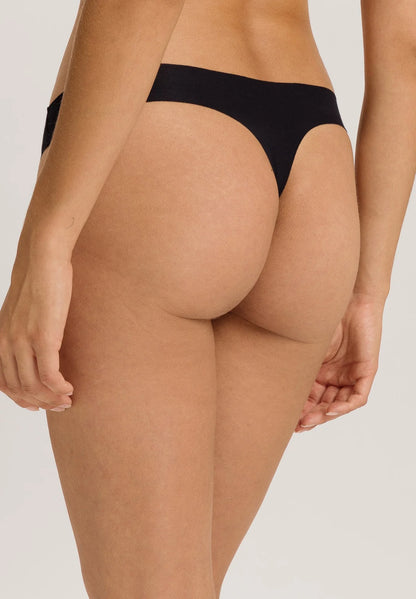 Hanro - Invisible Cotton Thong, Black