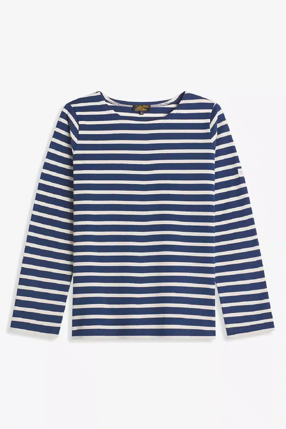 Le Mont Saint Michel - Tilda Long Sleeve T-shirt, Navy/Off White