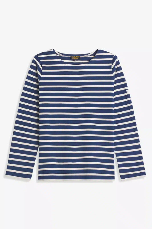 Le Mont Saint Michel - Tilda Long Sleeve T-shirt, Navy/Off White