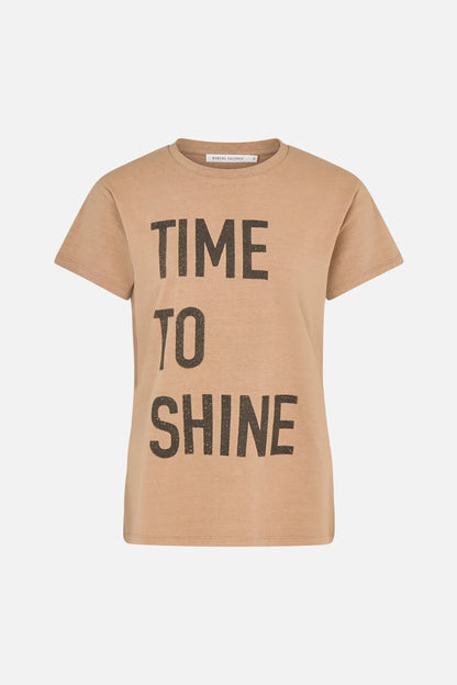 Rabens Saloner - Ambla Time To Shine T-shirt, Tobacco