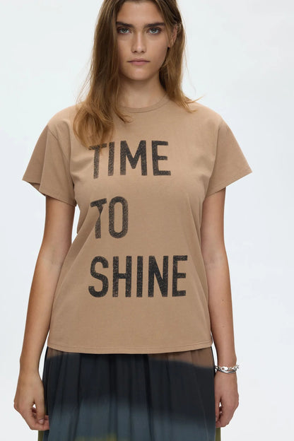 Rabens Saloner - Ambla Time To Shine T-shirt, Tobacco