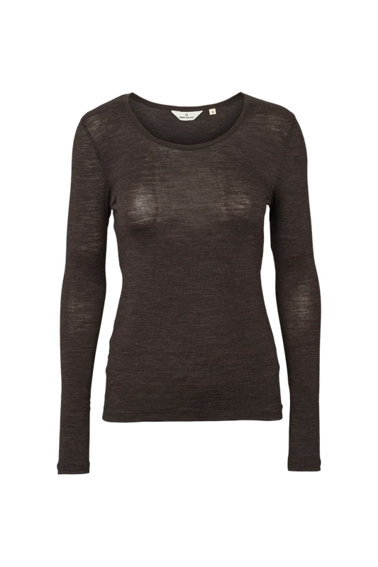 Basic Apparel - Rinja LS Tee, Chocolate Torte