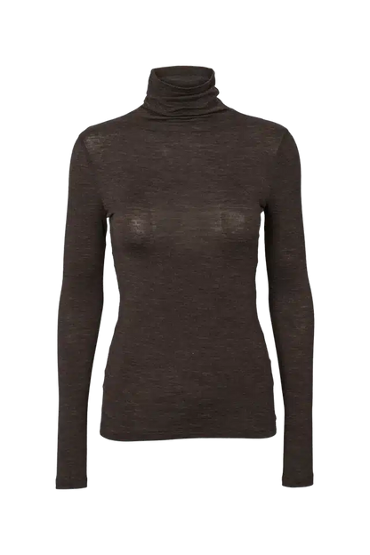 Basic Apparel - Rinja T-Neck, Chocolate Torte