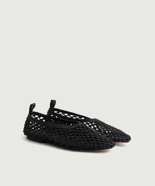 Soeur Paris - Tosca Braided Leather Ballet Flat, Black