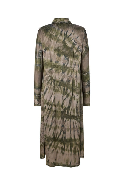 Rabens Saloner - Vija Lava Button Dress, Grey Green Combo