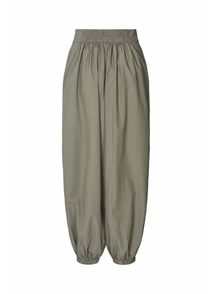 Rabens Saloner - Iridi Poplin Gathered Pants, Asphalt